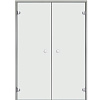 Двойная дверь Harvia ALU 17x19 стекло прозрачное